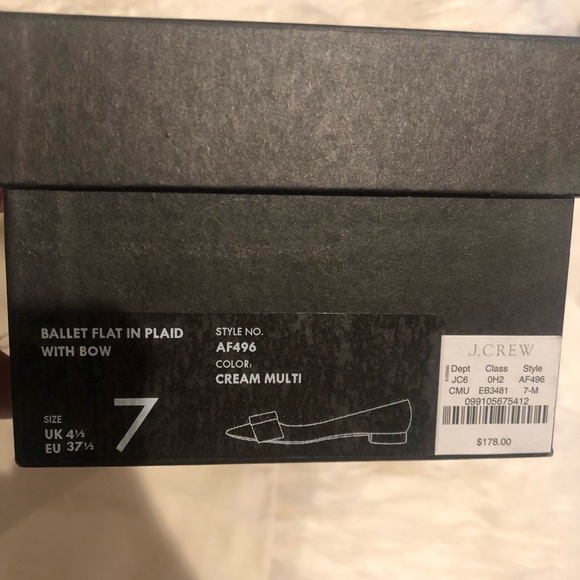 J Crew Pointed-toe flats in snowy Stewart tartan - Picture 8 of 8